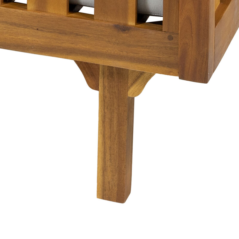 Merax Outdoor Wood Frame 3 Seats Sofa