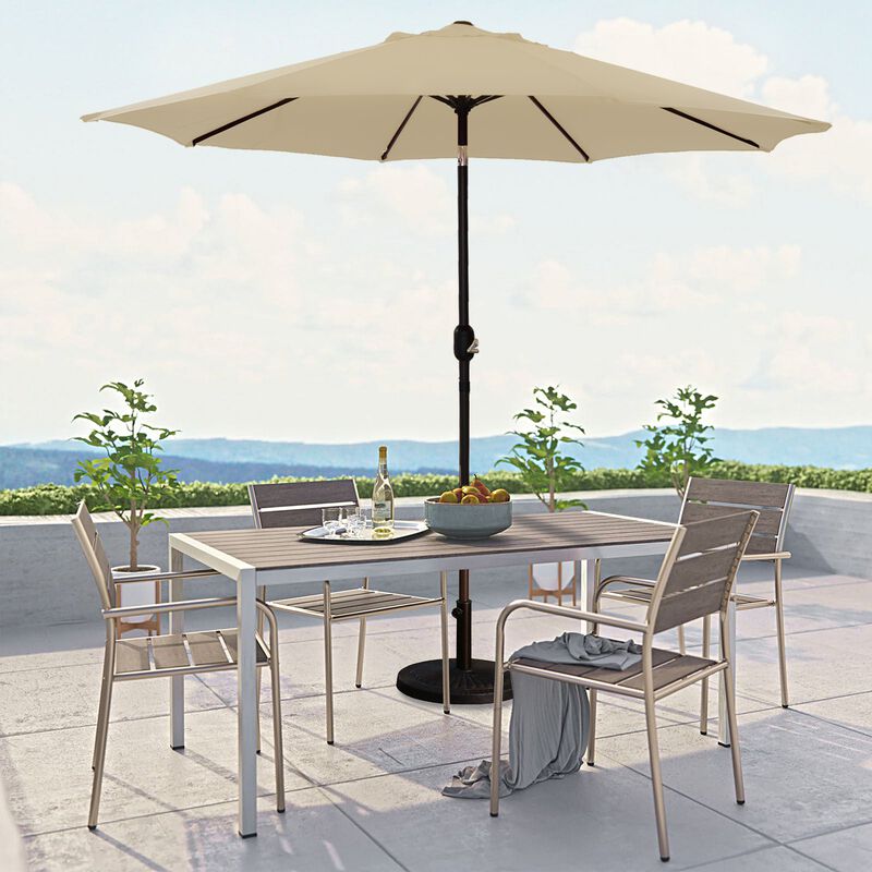 Mondawe 9ft Patio Umbrella Outdoor Umbrella Patio Market Umbrella with Push Button Tilt and Crank