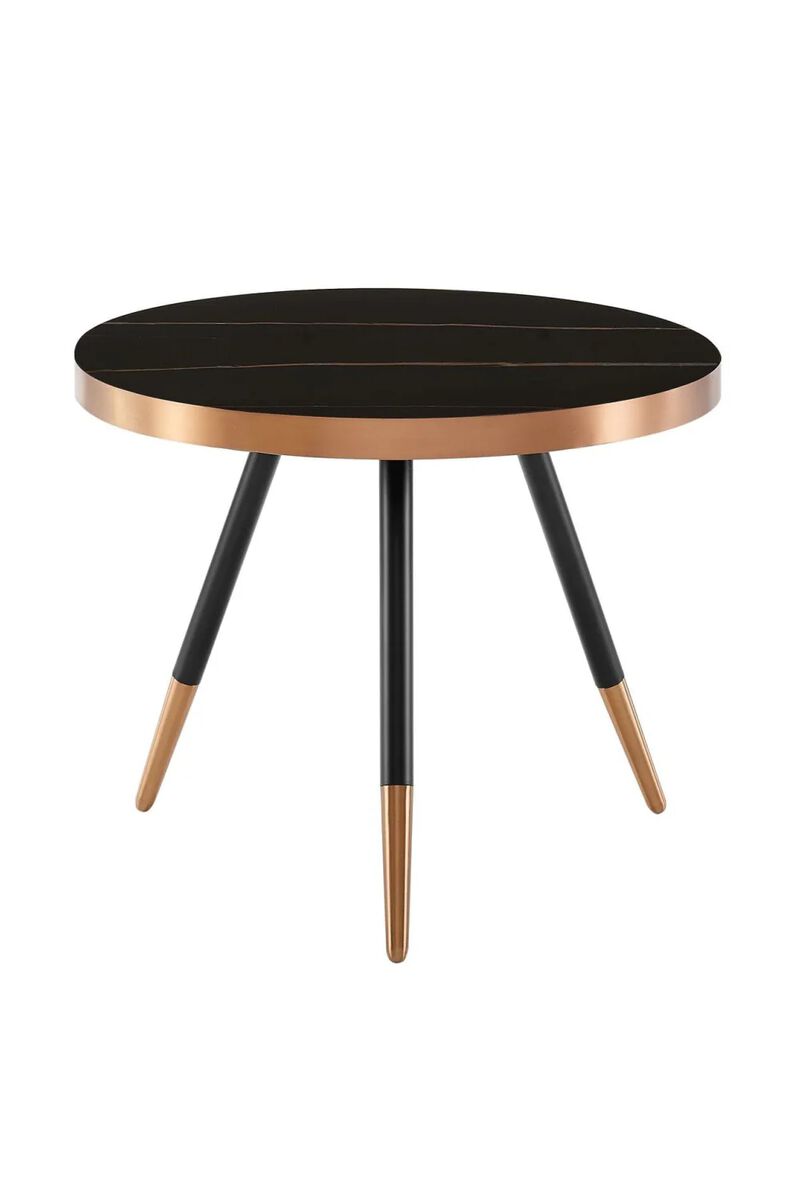 Round Black Ceramic Coffee Table S | OROA Modern Cayson image number 0