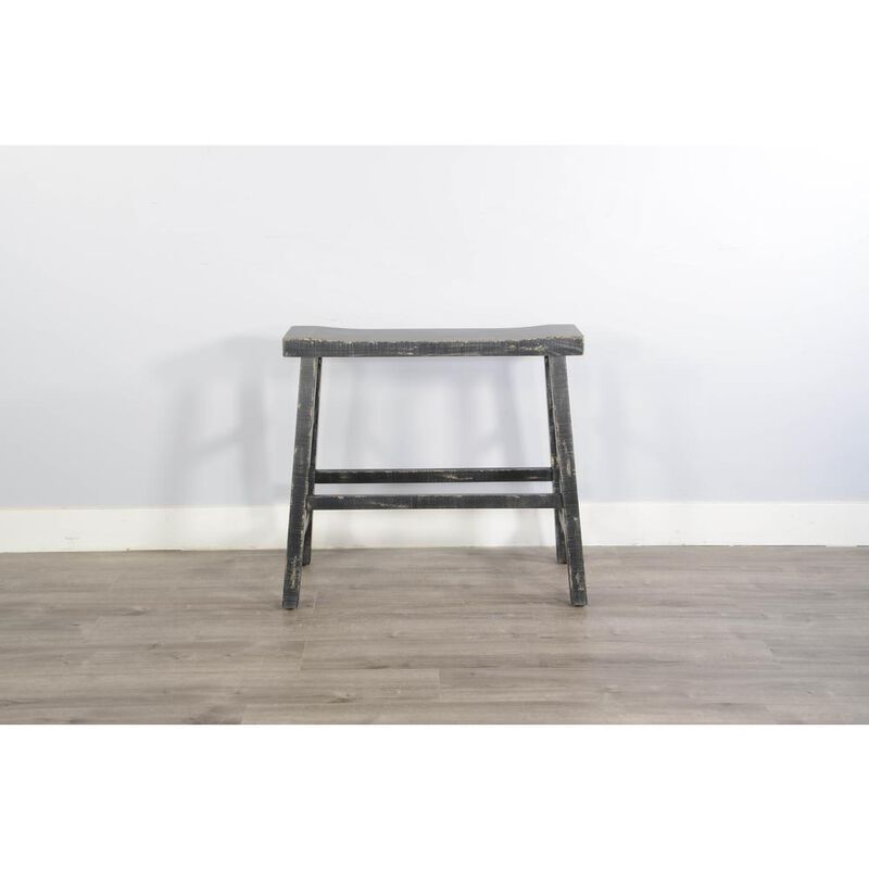 Sunny Designs Black Sand 30'H Bench, Wood Seat