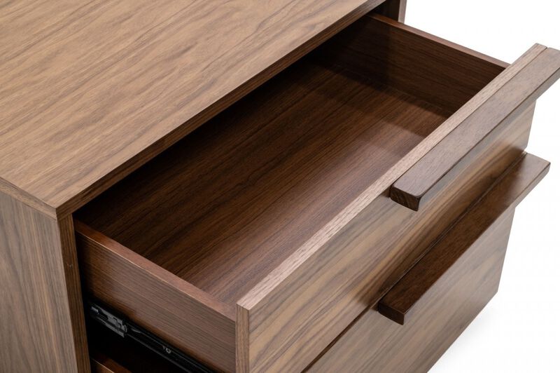 2-Drawer Wood Nightstand for Bedroom Storage
