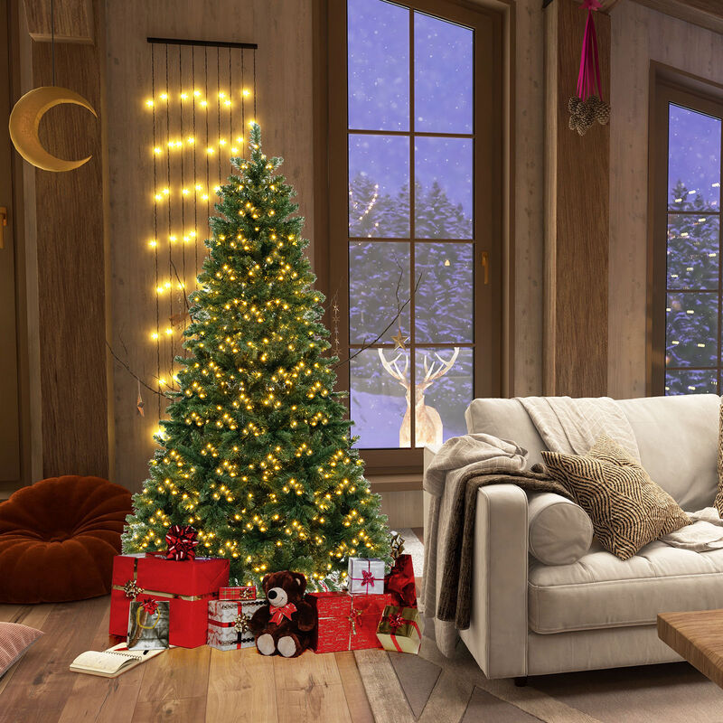 Pre-Lit Hinged Christmas Tree with Warm White LEDs and Realistic PVC Branches image number 5