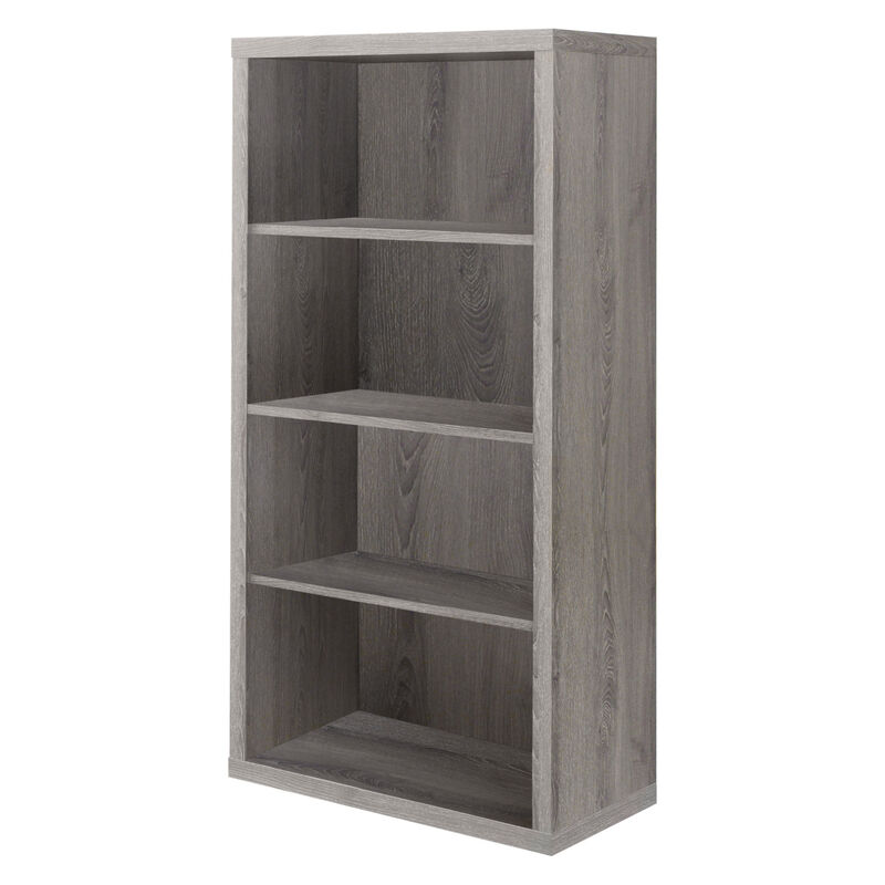 Wood Bookcase with Multiple Shelves for Home Office or Living Room Storage