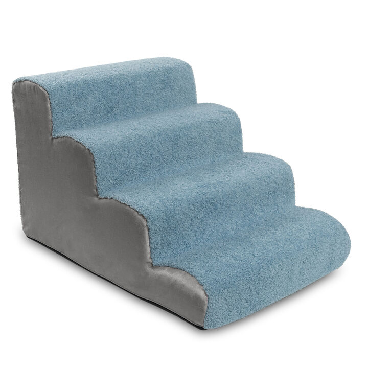 Dubb Pet Steps - 4 Stairs, Grey & Charcoal