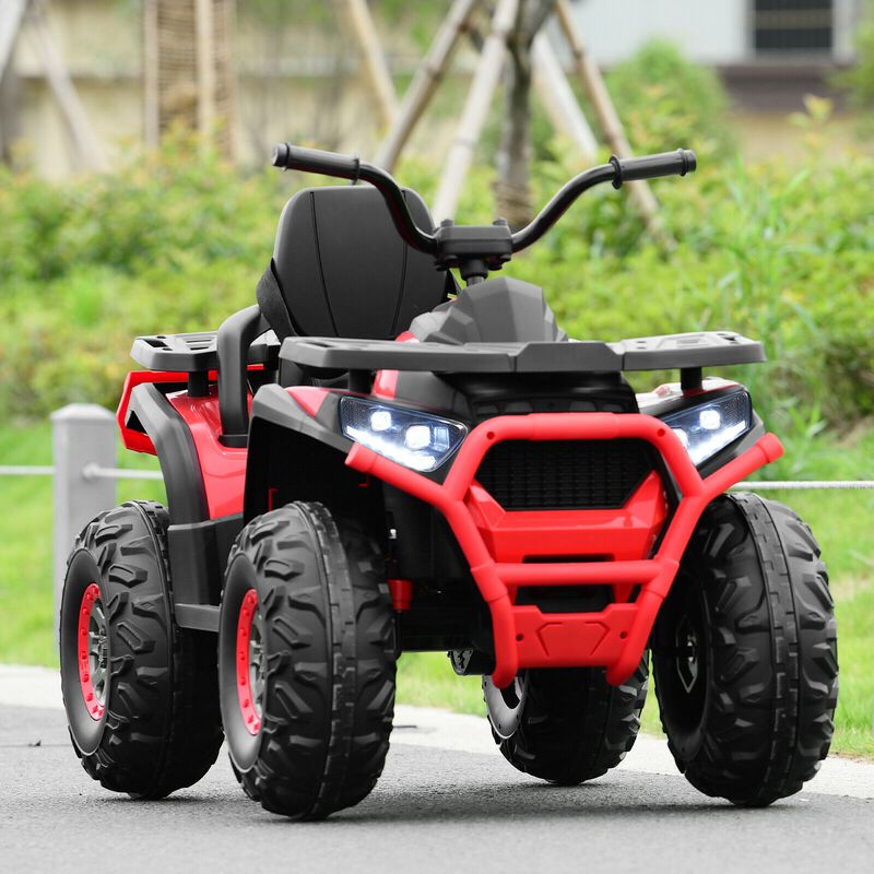 12V Kids Ride On ATV 4 Wheel Electric Vehicle with 2 Speeds and Lights image number 4