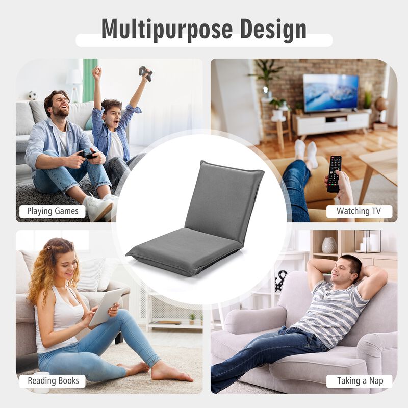 Adjustable 6 positions Folding Lazy Man Sofa Chair Floor Chair