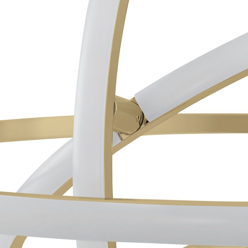 Oxford Chandelier Sandy Gold Metal Integrated LED Dimmable