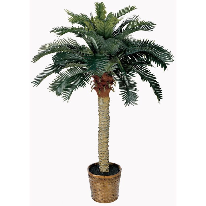 HomPlanti 4 Feet Sago Silk Palm Tree