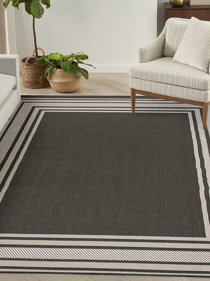 Horizon Indoor/Outdoor HOZ03 Black 10' x 14' Rug