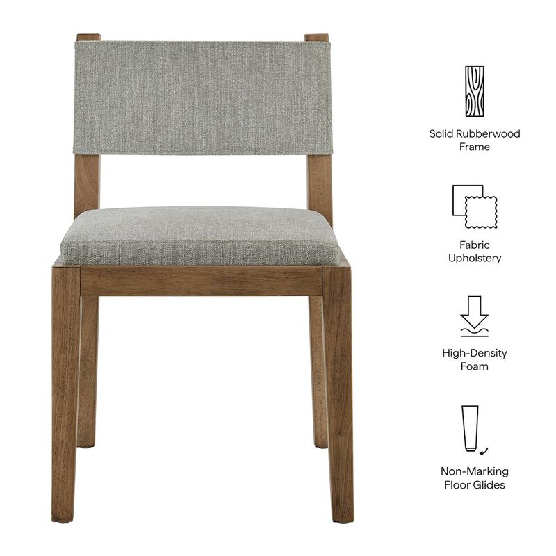 Calder Fabric Upholstered Wood Armless Dining Chair image number 2