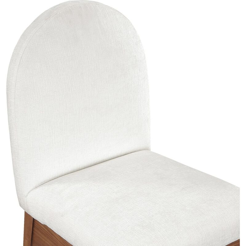 Meridian Furniture Waldorf Cream Chenille Fabric Dining Chair