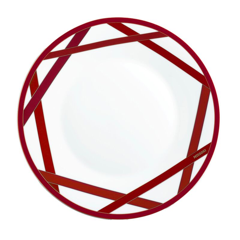 Dinner Plates NASTRI BORDEAUX Set of 2, diam. 10.83" image number 0