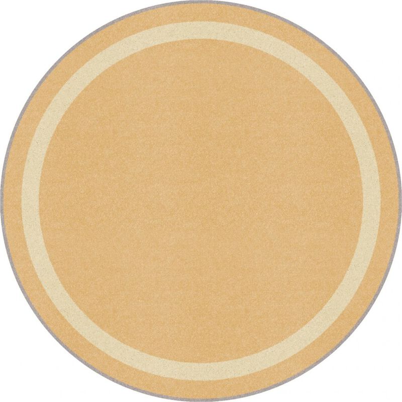 Joy Carpets Kid Essentials Portrait 5'4 Round Area Rug in Color Heather
