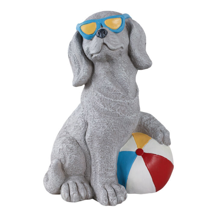 Beach Dog Garden Statue