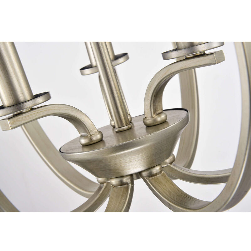 3-light Contemporary Sleek Curves Cradling Metal Flush Mount - Brushed Champagne image number 5