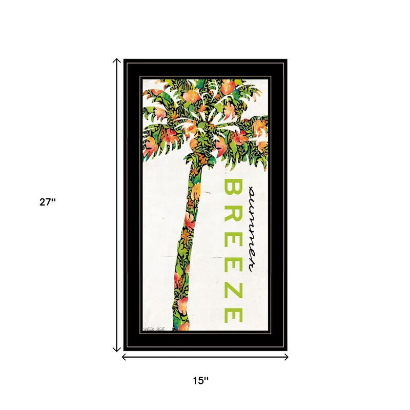 HomeRoots Set Of Two Summer Breeze Funky Palm Trees Black Framed Wall Art image number 4
