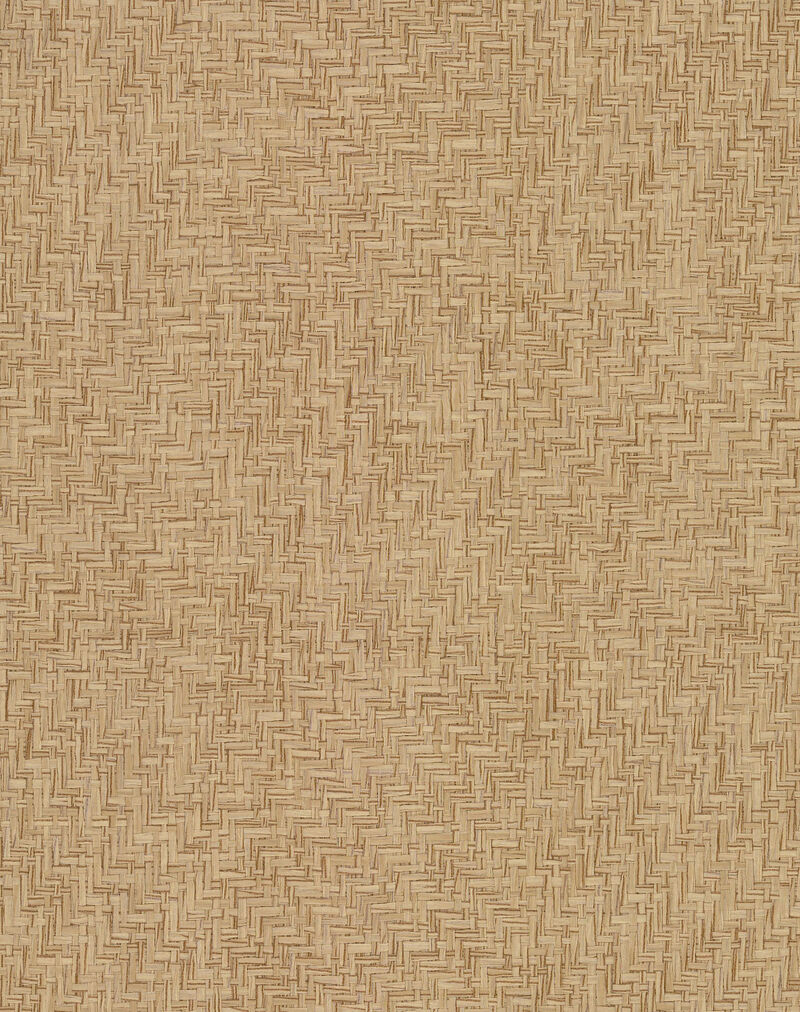 Interlocking Weave Sisal Grasscloth Brown Wallpaper image number 0
