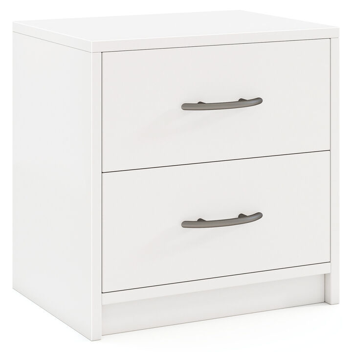 2 Drawer Nightstand with Storage for Living Room
