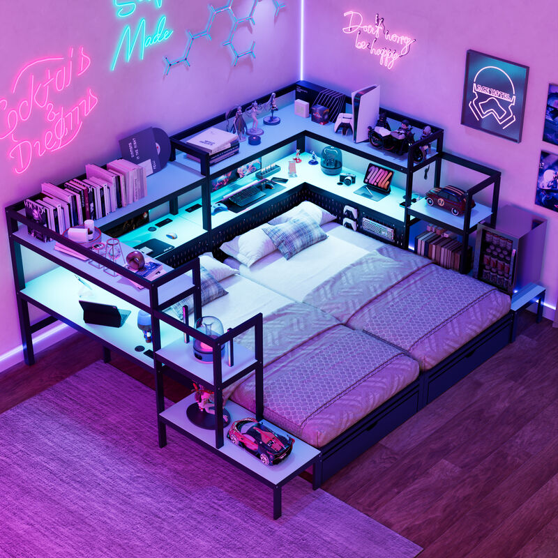 Merax Twin Size Multi-Functional Gaming Daybed image number 1