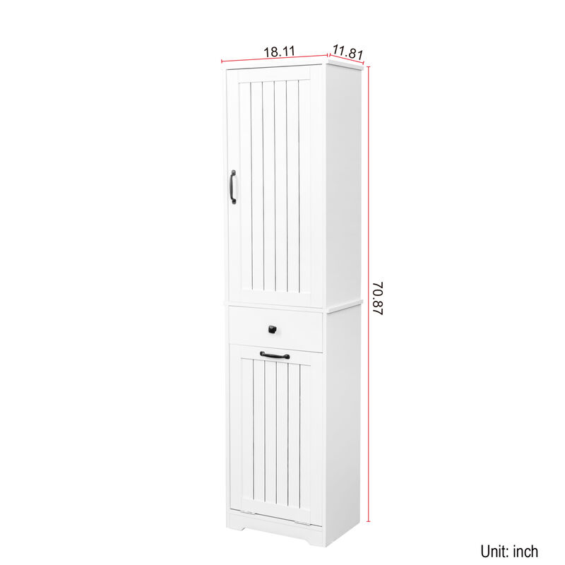 ELEMENT ACE Functional Laundry Cabinet with Storage Drawer and Removable Basket for Organized Laundry Room Storage Solutions image number 2