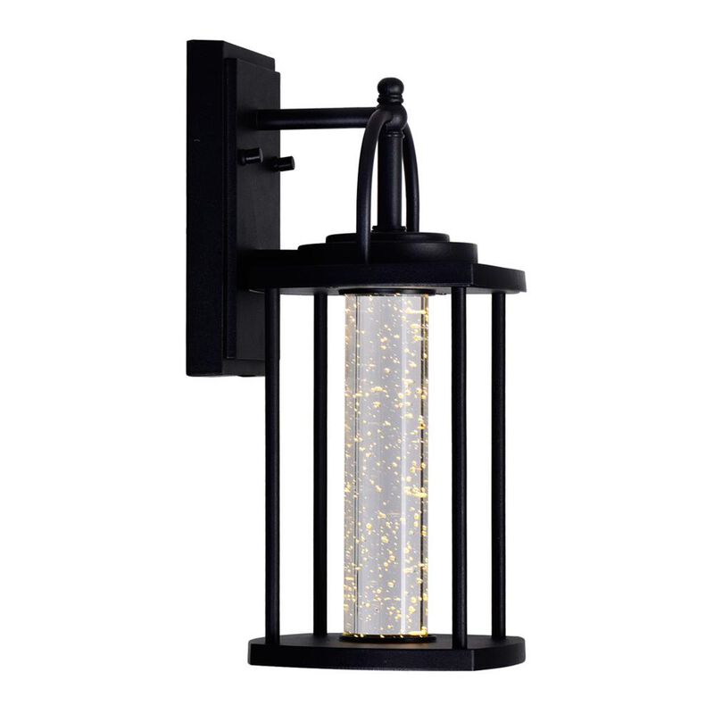 CWI Lighting Greenwood LED Outdoor Black Wall Lantern