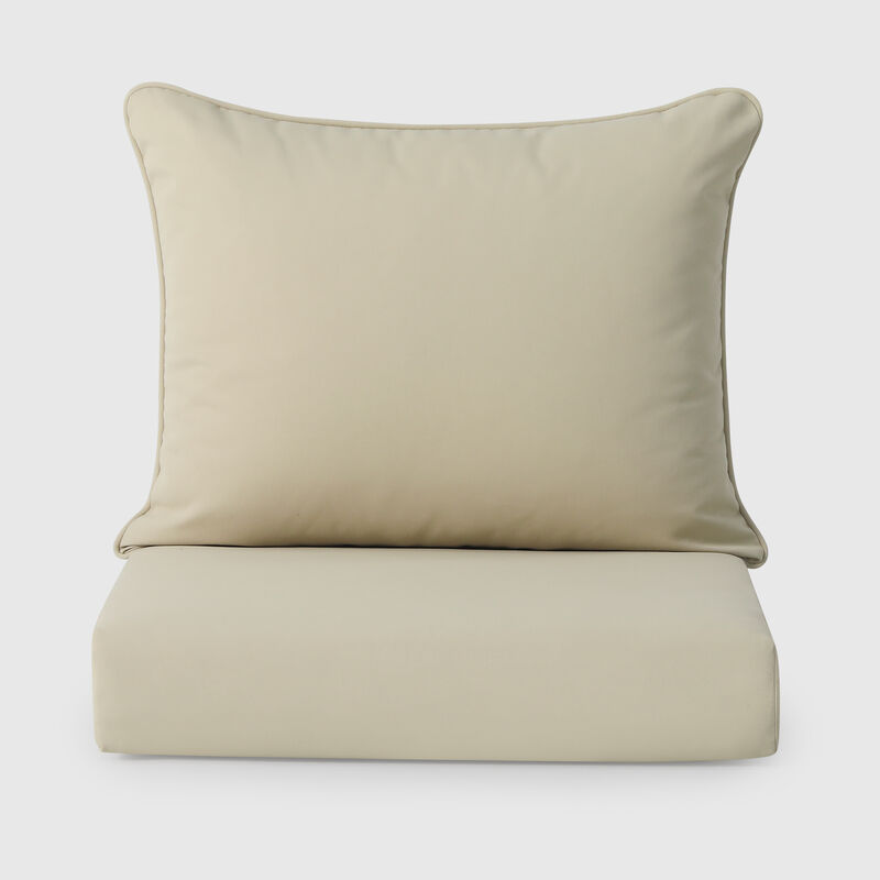 WestinTrends Outdoor Modern HDPE Patio Club Chairs with Deep Seat Cushions (Set of 2) image number 4