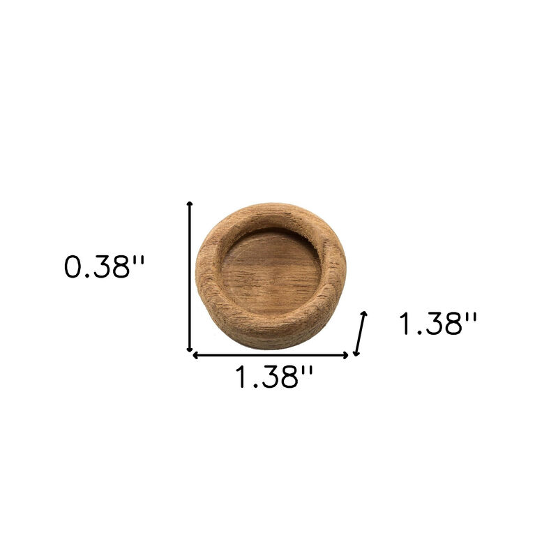 HomeRoots Set of Two Brown Wood Drawer Pull Knobs image number 6