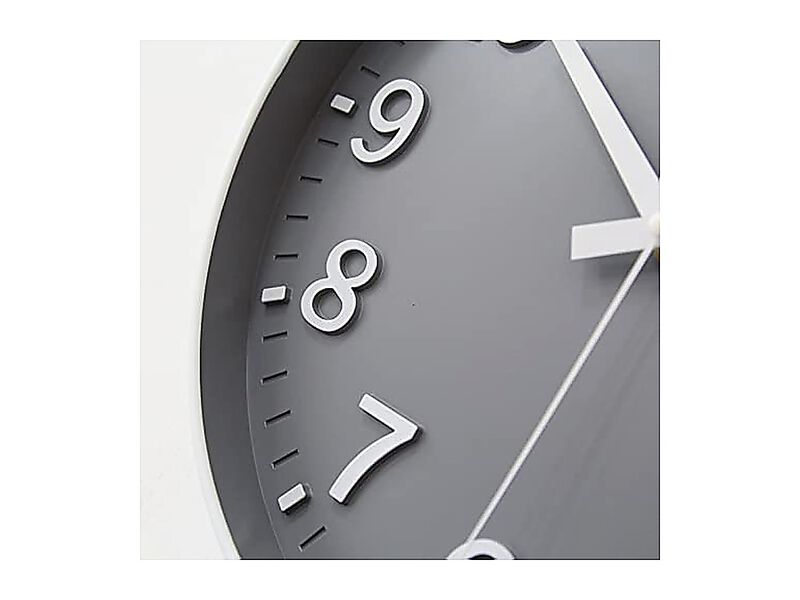 Grey Wall Clock 12 Inch Silent Non Ticking Living Room Bedroom Kitchen Office image number 1