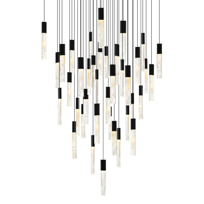 Greta Integrated LED Black Chandelier