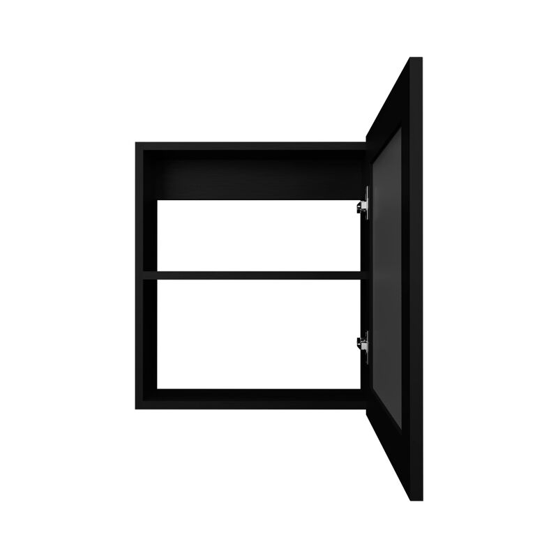 Asheboro Medicine Cabinet 20.5" H, with 2 Shelves, 1 Door, and 1 Mirror, White