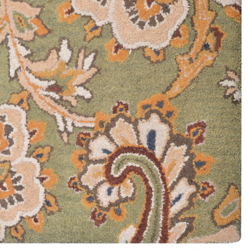 RUGSOTIC CARPETS HAND TUFTED WOOL ECO-FRIENDLY AREA RUGS  - Rectangle Shape, Size, Floral Modern Design, High Pile Thick Handmade Anti Skid Area Rugs for Living Room, Bed Room (K00151) image number 4