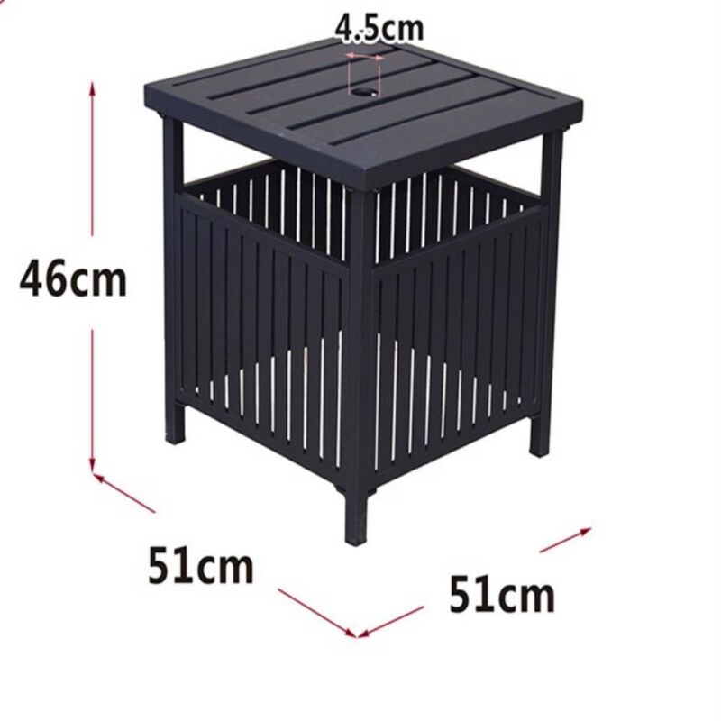 Stylish Coffee Table with Umbrella Hole – Outdoor Patio Table for Garden, Deck & Balcony