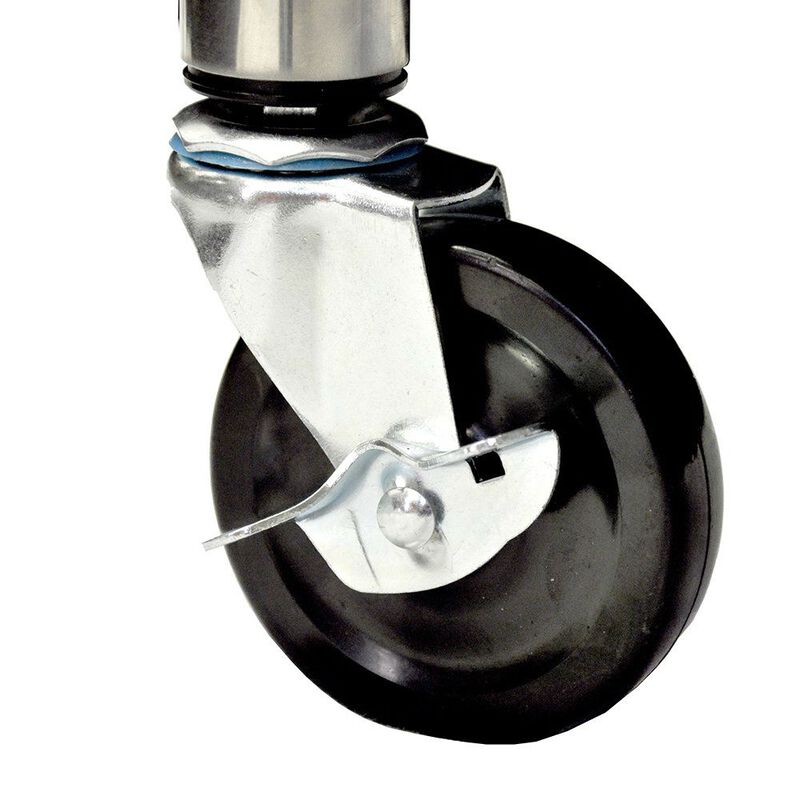 Hivvago Stainless Steel 2-ft Kitchen Island Cart Prep Table with Casters