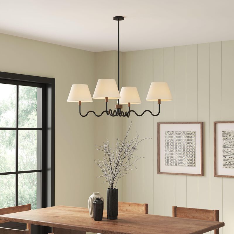 Sunlit Squiggle 4-Arm Pendant Light image number 1