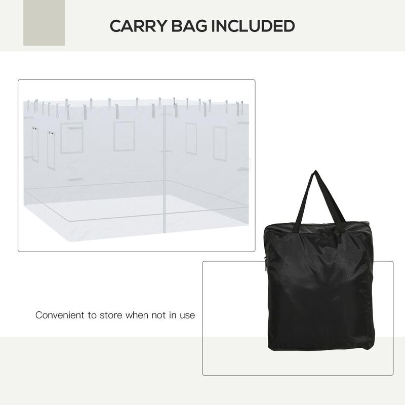 Hivvago Pop Up Canopy Screen Walls Set of 4 with Zipper Door image number 6