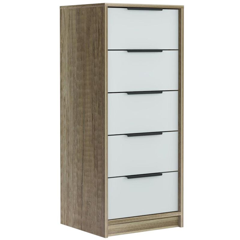 Egeo 5 Drawer Dresser White