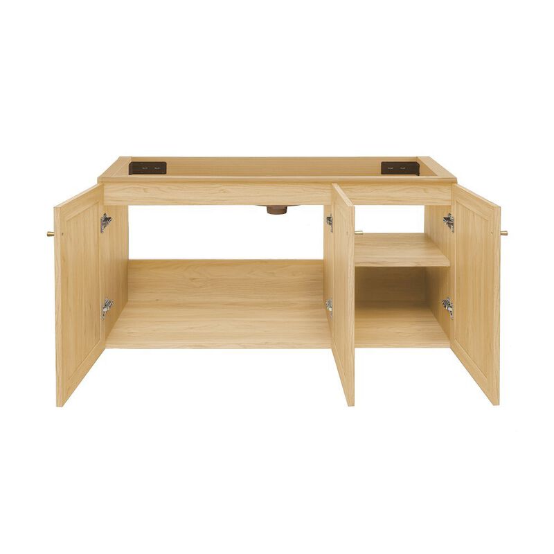Classe 48" Wall-Mounted Bathroom Vanity Cabinet without Top in Natural Oak image number 3