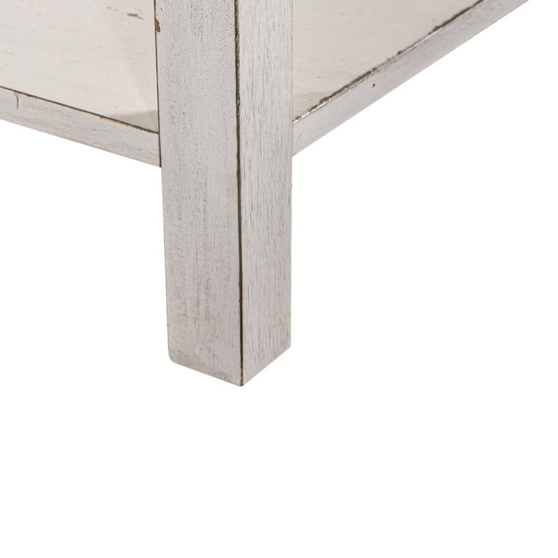 Liberty Furniture Modern Farmhouse Drawer Chair Side Table in Dusty w/ Heavy Distressing image number 5