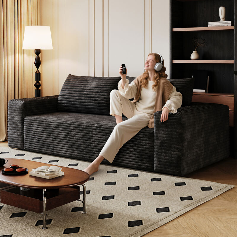Contemporary 3-Seater Fabric Sofa image number 5