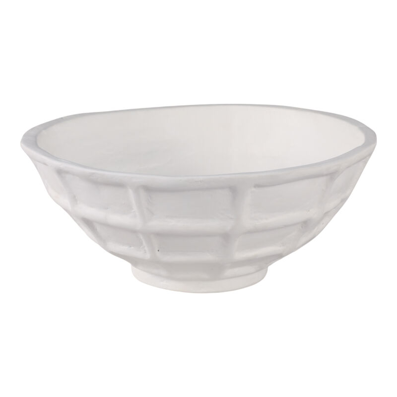 Windowpane Paper Mache Bowl image number 0