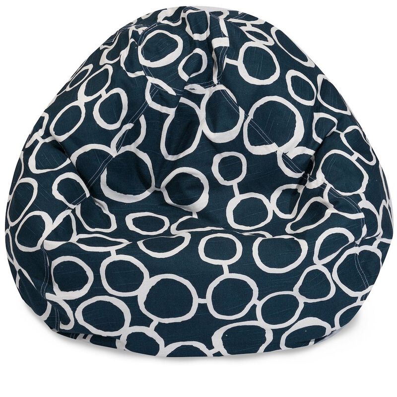 Majestic Home Goods Large Bean Bag Fusion Navy