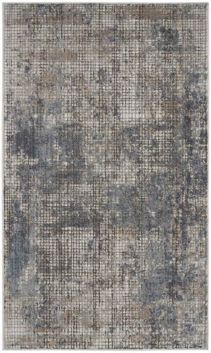Quarry QUA02 Blue/Beige 3' x 5' Rug