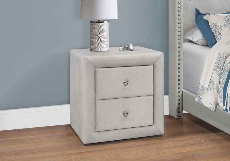 Modern Wooden Nightstand with 2 Drawers – Bedside Storage Table