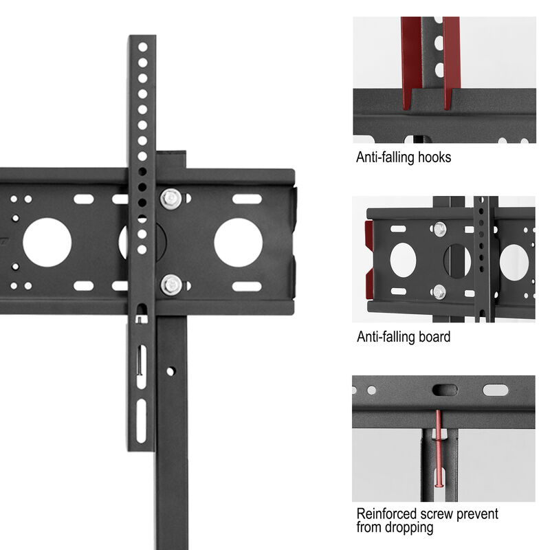 Extra Large Floor TV Stand, TV Mount Adjustable Height Free Standing for 32&rdquo;-65&rdquo; LED LCD Home Office image number 5
