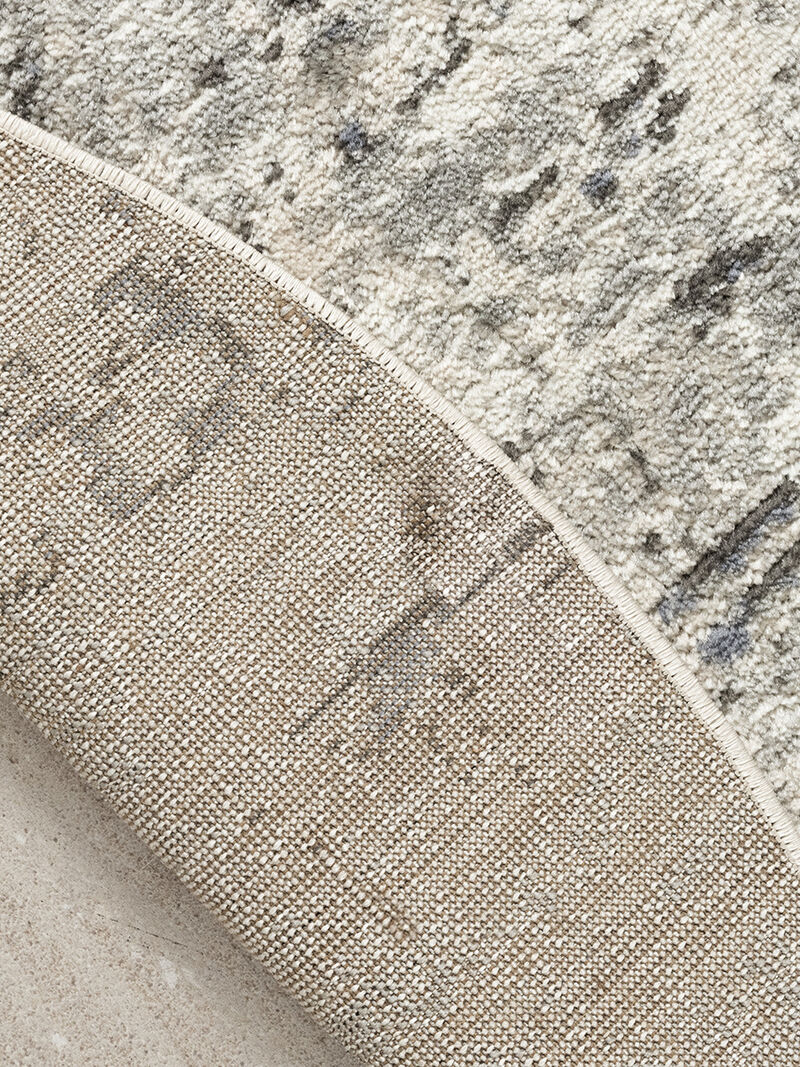 Quarry QUA01 Ivory/Blue/Gray 4' x Round Rug image number 1