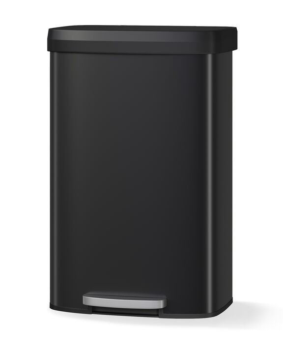 Large 80L/21 Gallon Stainless Steel Step Trash Can, Soft Close Lid, Spacious Durable Rectangular Waste Bin for Kitchen Bathroom Office
