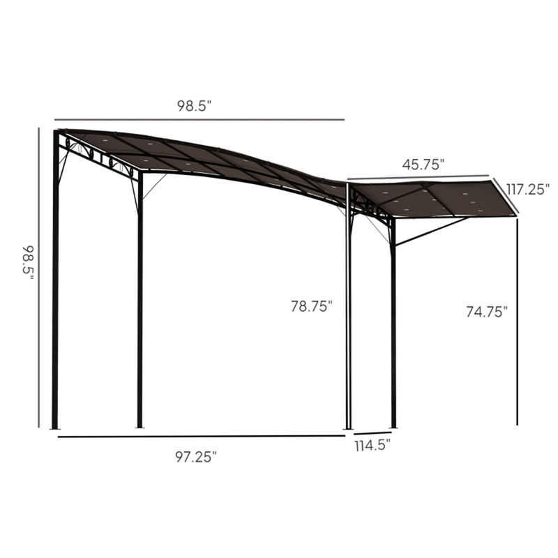 Lightweight Pop-Up Canopy with Slant Legs for Outdoor Events and Camping image number 2