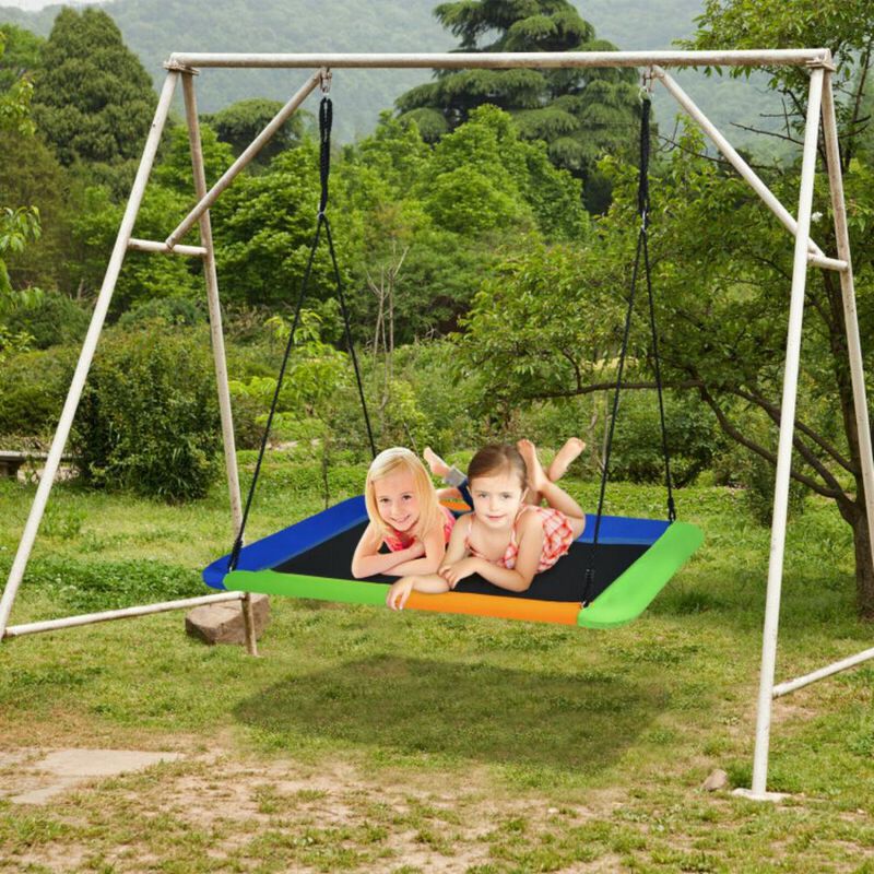 Hivvago Platform Tree Swing Outdoor with  2 Hanging Straps