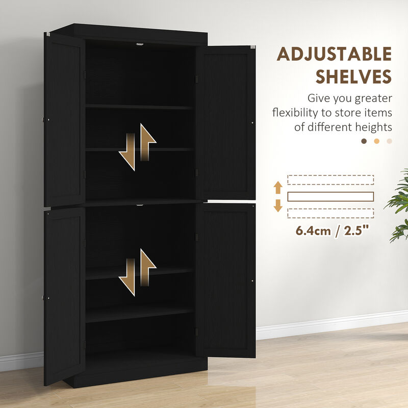 Hivvago Tall Kitchen Pantry Cabinet with Adjustable Shelves image number 4