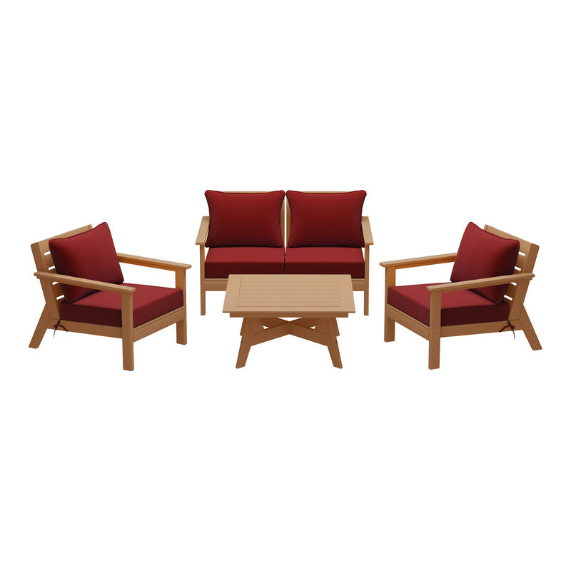 WestinTrends Outdoor 5-Piece Modular Sectional Patio Furniture Sofa Set image number 0
